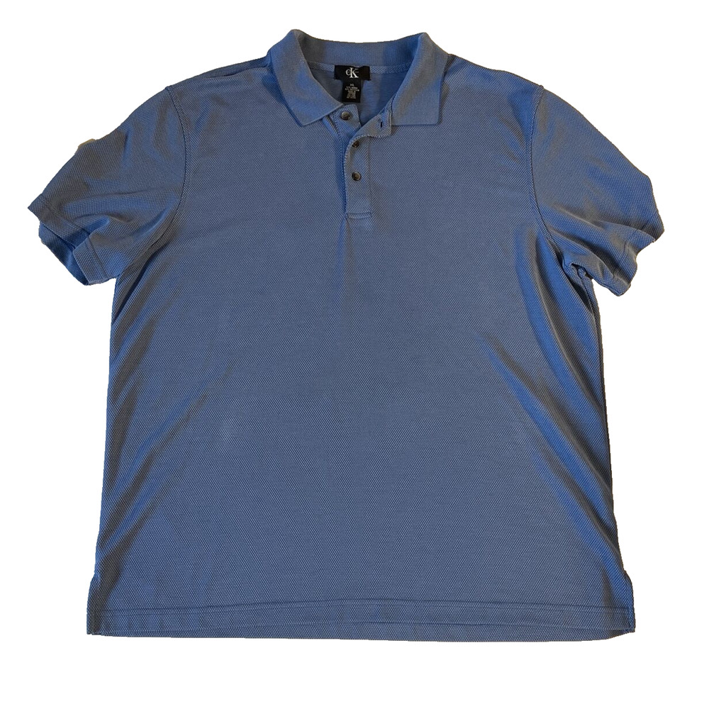 Calvin Klein Men's Light‎ Blue Polo Shirt Shirt! [RN 36543] (Size XL)